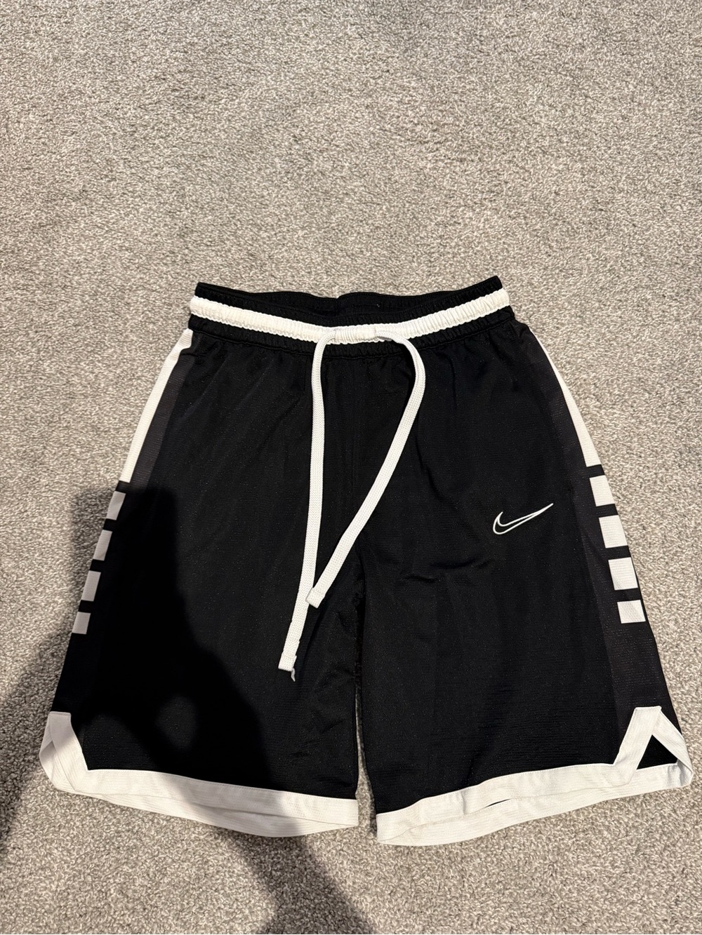 Nike Black Athletic Shorts with White Trim